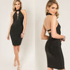 Ali' Caged Front Halter Dress Bandage